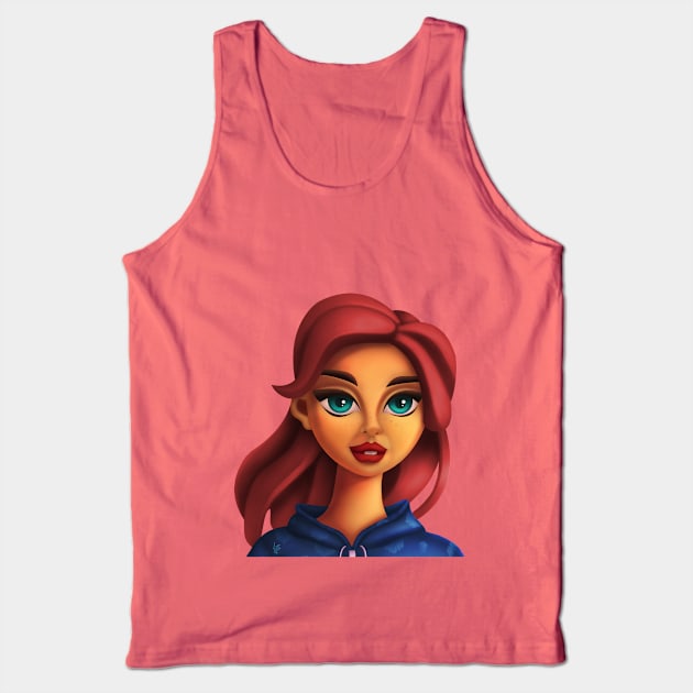 cute girl 3 Tank Top by Rehab.k